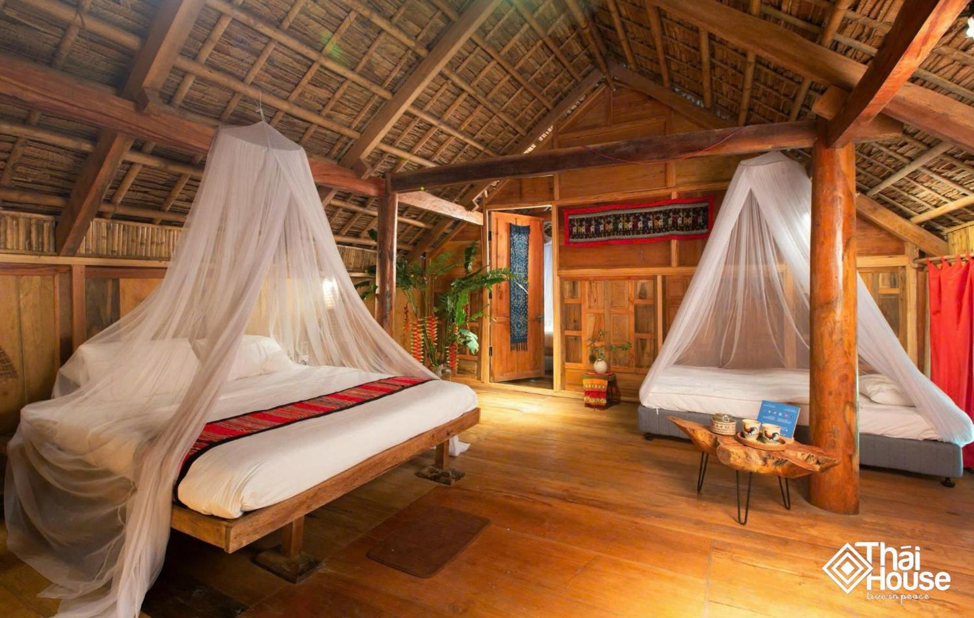 Thai House Pu Luong - Century Old Stilt House With Terrace Views Huong Ba Thuoc Kültér fotó